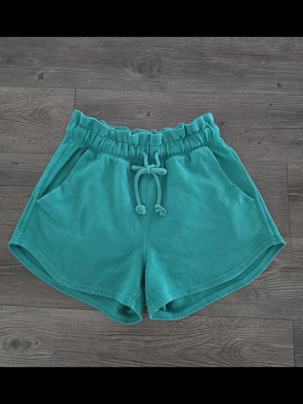 Universal Thread Teal Ruffle Waist Drawstring Shorts